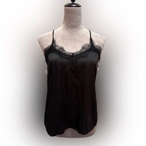 Bar III Small Black Lace Racerback camisole